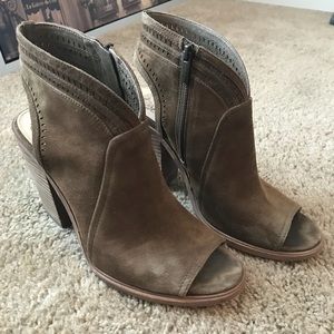 Vince Camuto Olive Peep Toe Booties